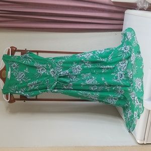 Long Maxi Floral Pullover Multicolored Dress